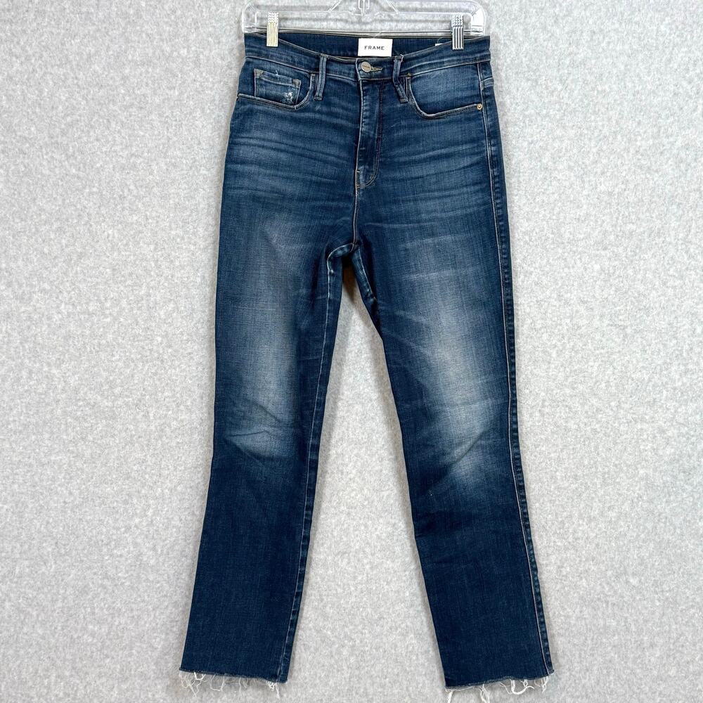 Frame Le Sylvie Slender Straight Jeans Size 27 High Rise Classic Normcore Chic
